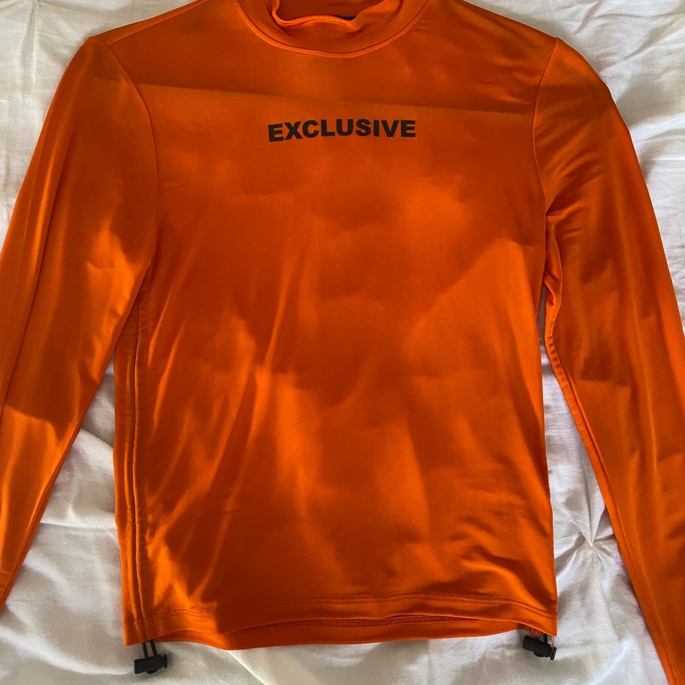orange mock next long sleeve